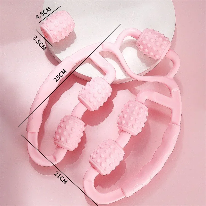 أسطوانة تدليك محمولة لاسترخاء العضلات واللياقة البدنية وحلقة الساق لتخفيف آلام الرقبة والذراع جهاز تدليك متعدد الوظائف #6