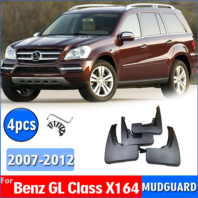 

4 шт. 2007-2012 для Mercedes Benz GL X164 350 400 450 Брызговики, брызговики, щитки от грязи, брызговики, Аксессуары для автомобилей, брызговики