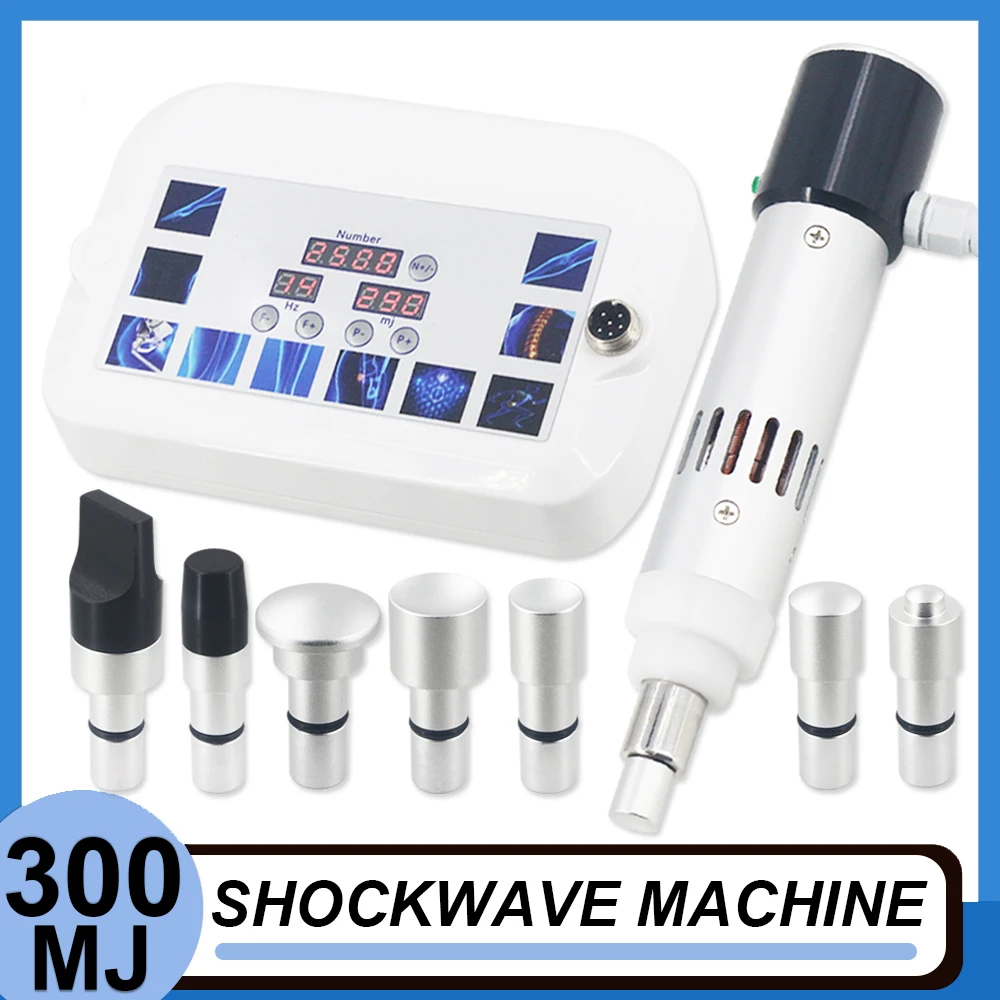 

Professional Shockwave Therapy Machine Treat For Plantar Fasciitis ED Treatment Body Massage Shock Wave Instrument 7 Heads
