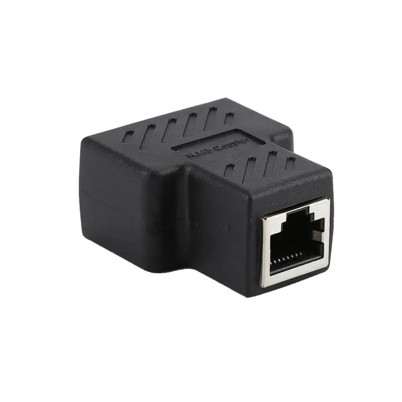 1 To 2 Ways LAN Ethernet Network WiFi Cable RJ45 Female Splitter Double Connector Adapter Ports Coupler For Laptop New