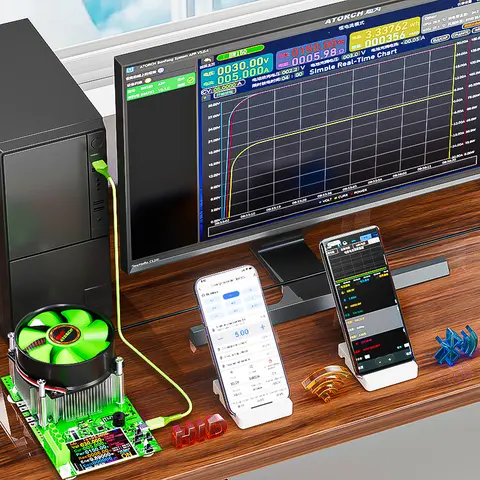 Tuya WiFi Smart Batteritestare 18650 Kapacitetsmätare USB Elektronisk Last Inre Resistansdetektor med Realtids App Monitor 10 best sales batteriets interna resistansmätare - №9