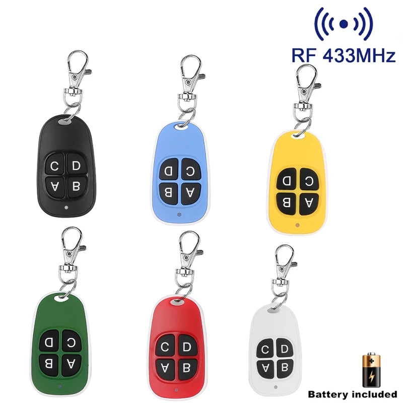 Garage Door 433MHz Remote Control 4 CH Copy Universal Remote Control Cloning Electric Gate Remote Controller Duplicator Keys