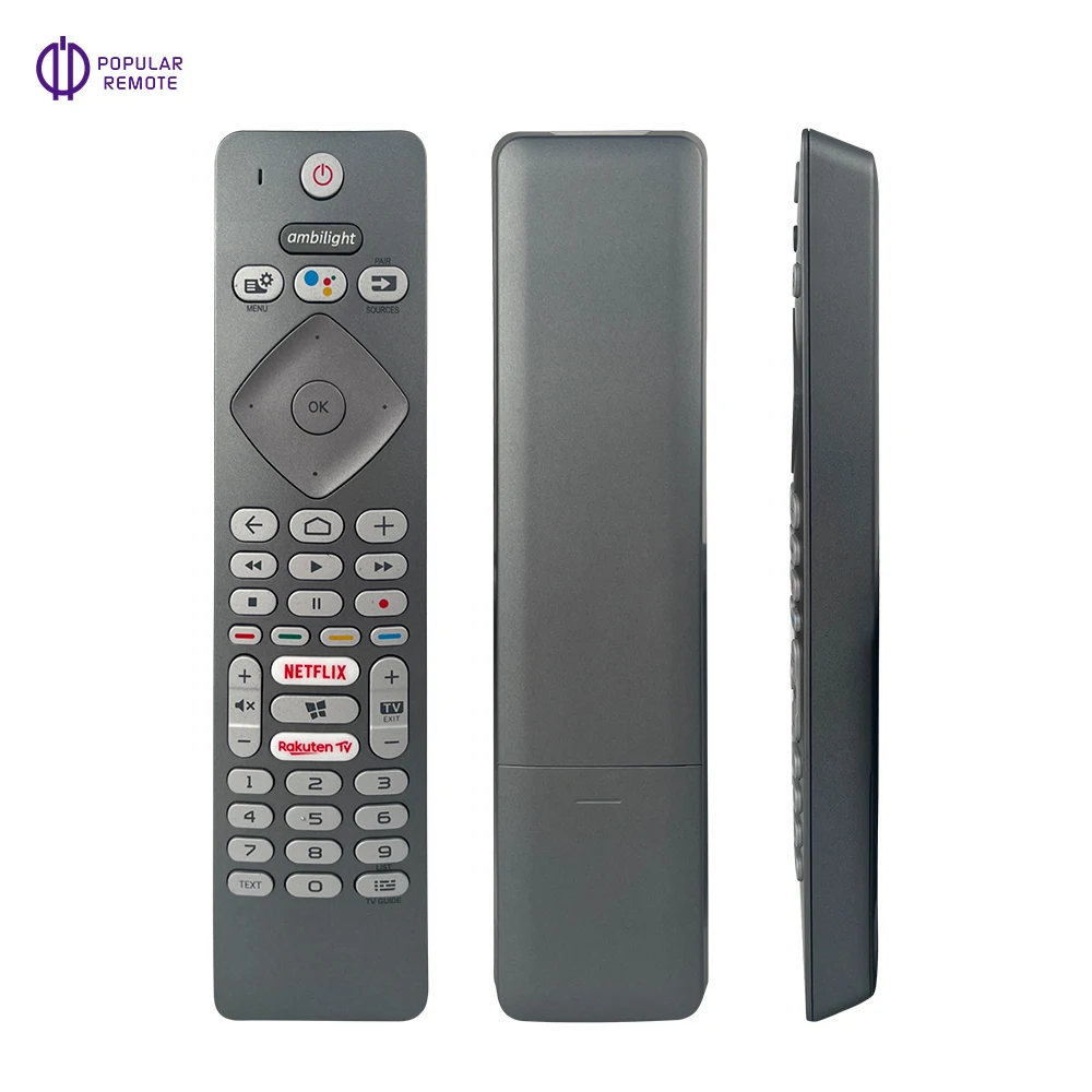 Pilot do telewizora głosowego RC454403-01R 398 gm10bephn0012ph NETFLIX Rakuten TV przyciski Google Voice Search For Philips