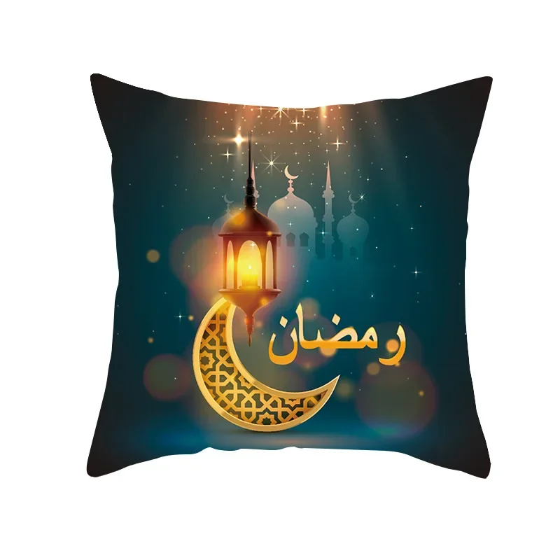 45x45 cm nuova federa decorativa per la decorazione del divano di casa fodera per cuscino ramadan golden moon stampa etnica