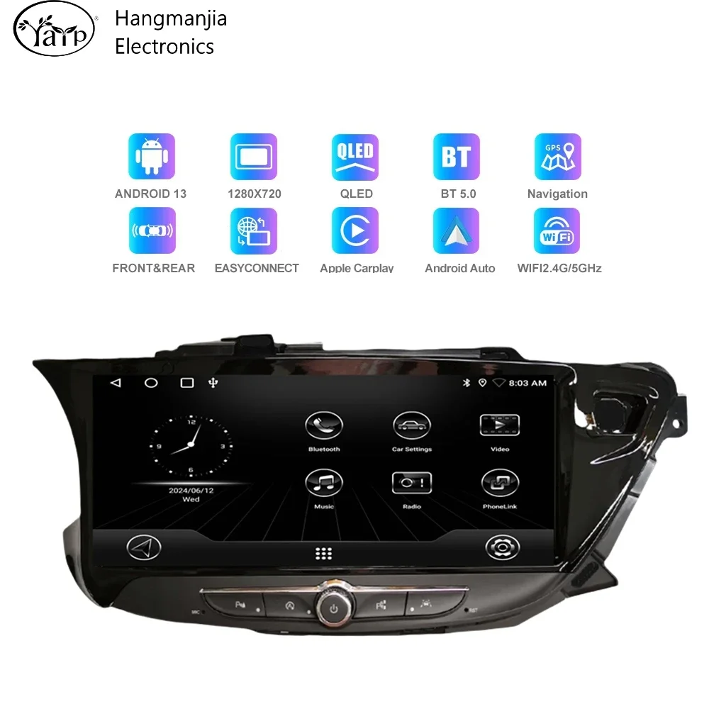 Hangmanjia-REPRODUCTOR de navegación GPS para coche, autorradio estéreo con Android, Carplay, sin DVD, para Buick Envision 2014-2017