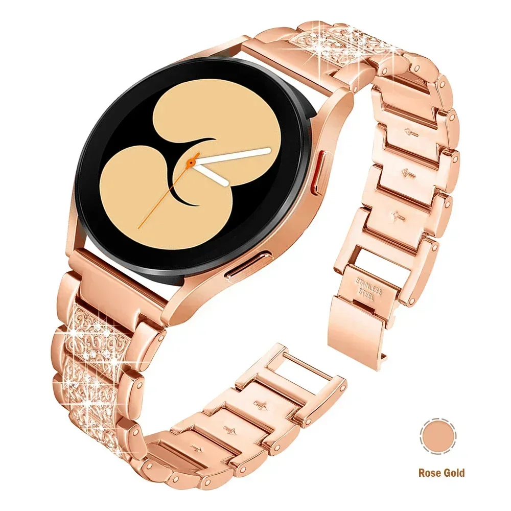 Für Diamantarmband für Samsung Galaxy Watch 6-7/FE/5/4/Classic/5/pro, Metallarmband, 20 mm, 22 mm, Zubehör