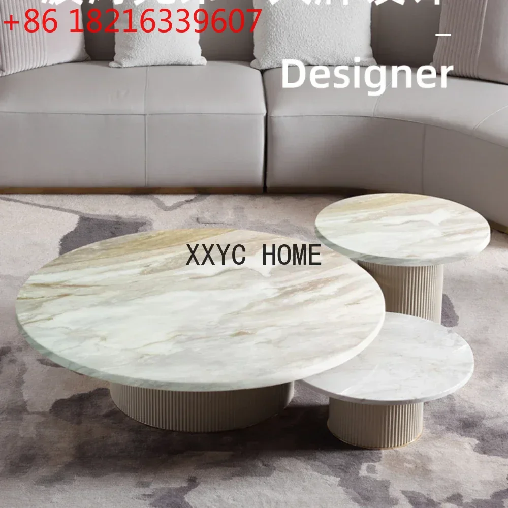 TAO Villa High-End Natural Marble Light Luxury Tea Table Combination