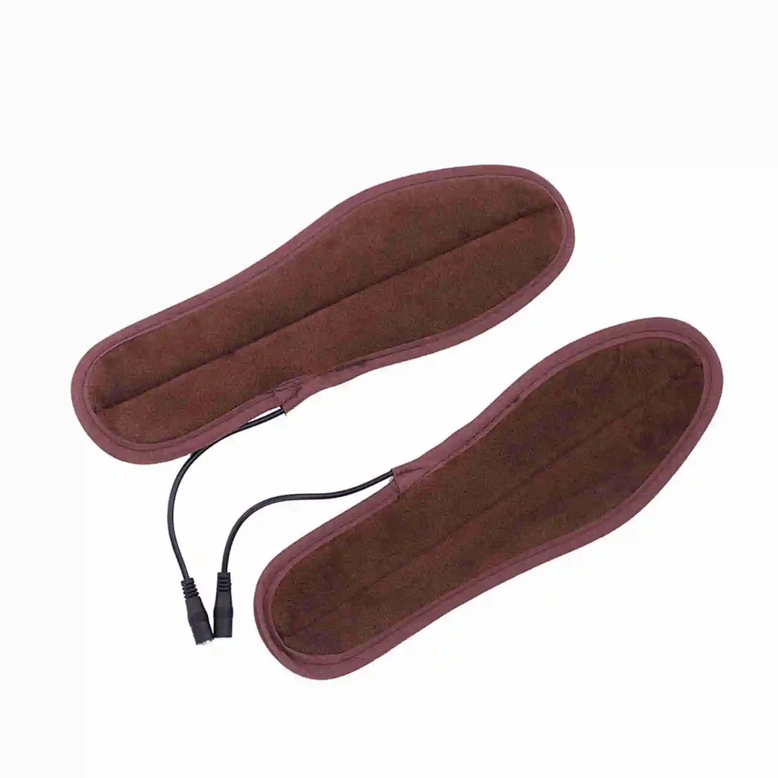

Electric Heated Shoe Insoles Brown 39-40 Size USB Interface Power Adapter Power Bank Three Heating Modes 5V/2A 6-7W 10-11W 1