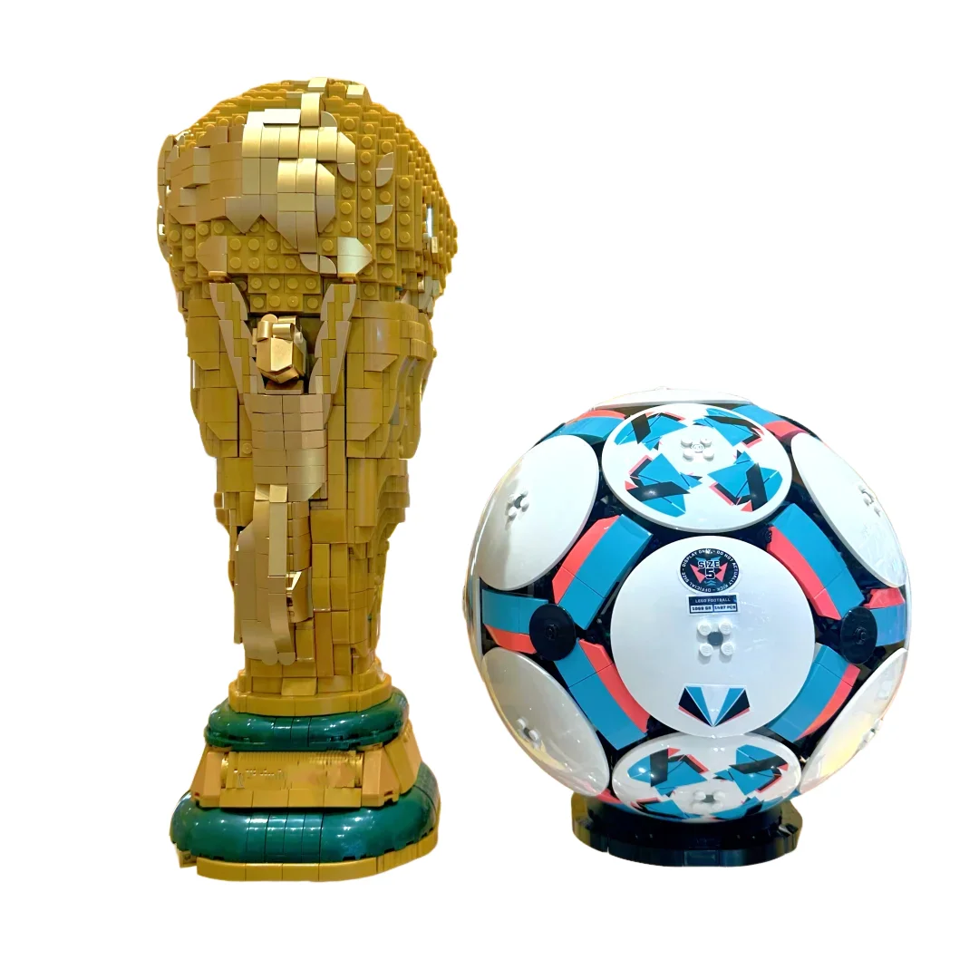 2026 nieuwe 43020 DIY voetbalbeker bouwmodel verzamelmodel bureau decoratie verjaardag feestje speelgoed cadeau voor kinderen jongens huisdecoratie - afbeelding 2