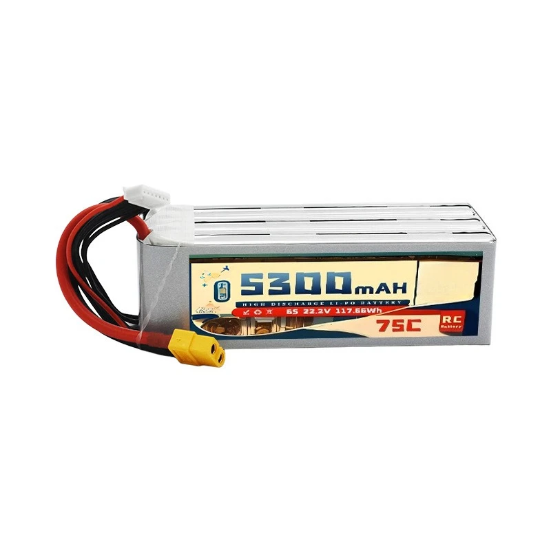 للتحكم عن بعد FPV هليكوبتر نموذج RC نموذج بطارية ليثيوم 6S 22.2 فولت 5300 مللي أمبير 75C
