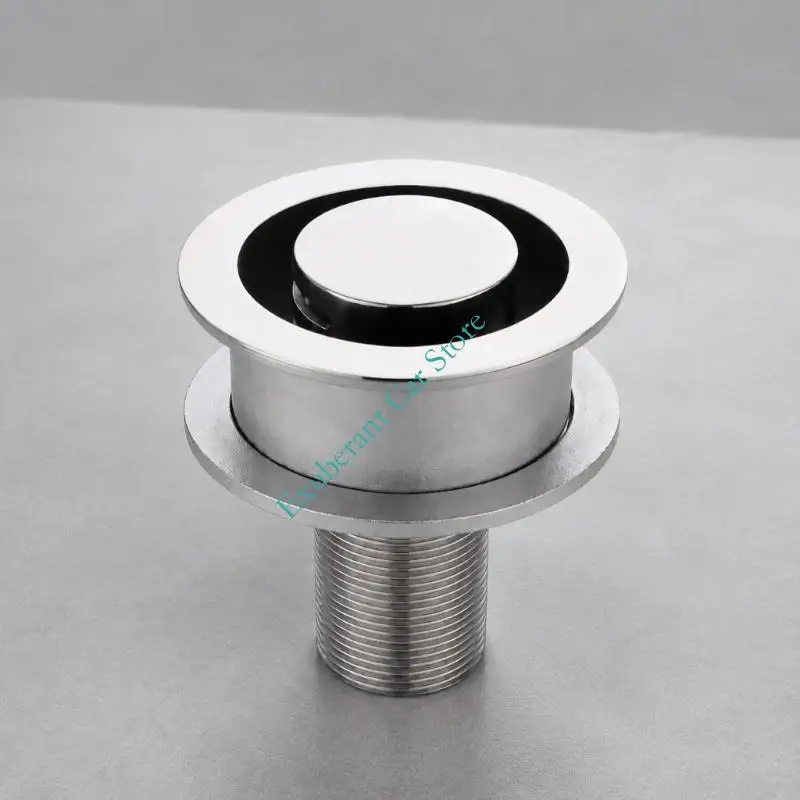 Marine Vent Cap 316 Stainless Steel Boat Vent Cover with Polished Finish, Round Wide Flange and Threaded Stem Body