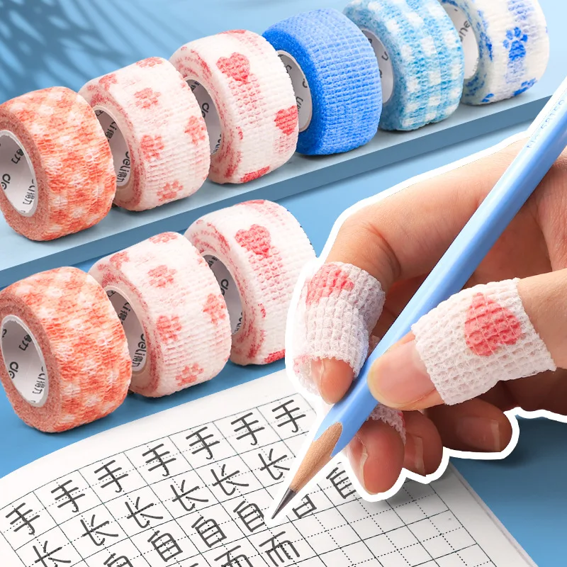 

3-5Pcs Flex Nail Finger Protection Bandage Star Heart Roll Tape Wrap Breathable Protective Self-adhesive Bandage Manicure Tool