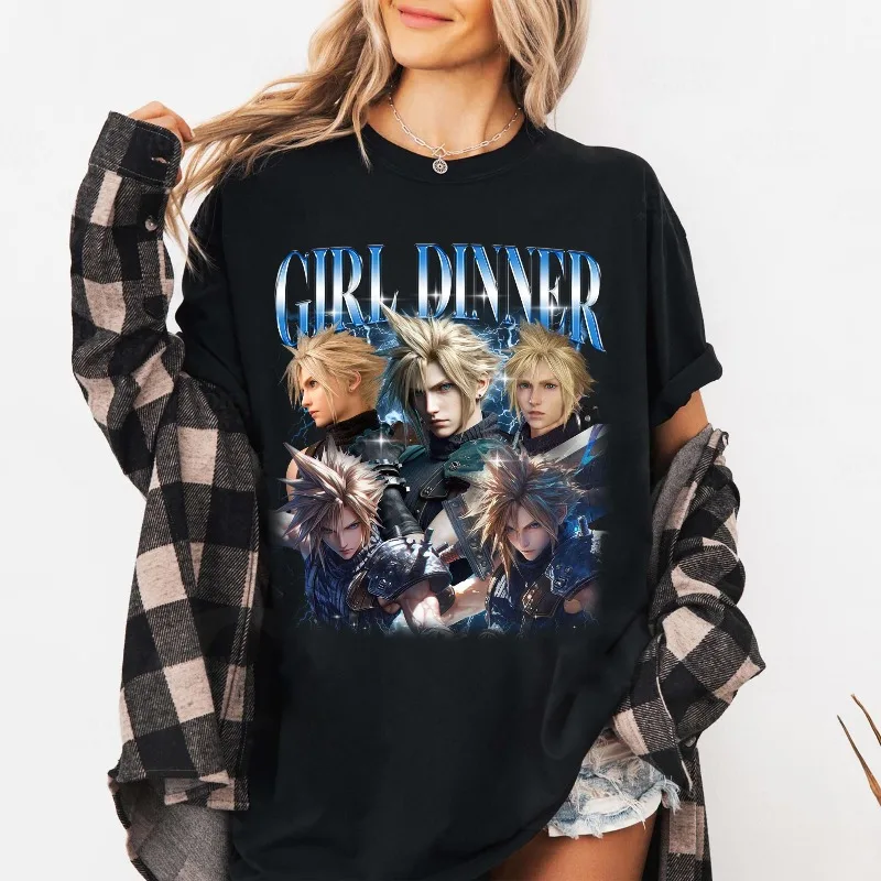 

Женская футболка с принтом Final Fantasy VII, модный трендовый топ, весна/лето, футболка унисекс из чистого хлопка с короткими рукавами