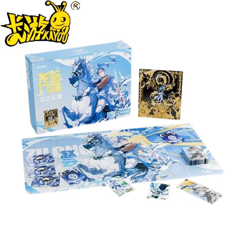 

Kayou Three Kingdoms Duel TCG Card Game Dragon Soaring Set Zhao Yun Подарочная коробка Официальные лицензированные рукава для карт Коллекционная коллекция