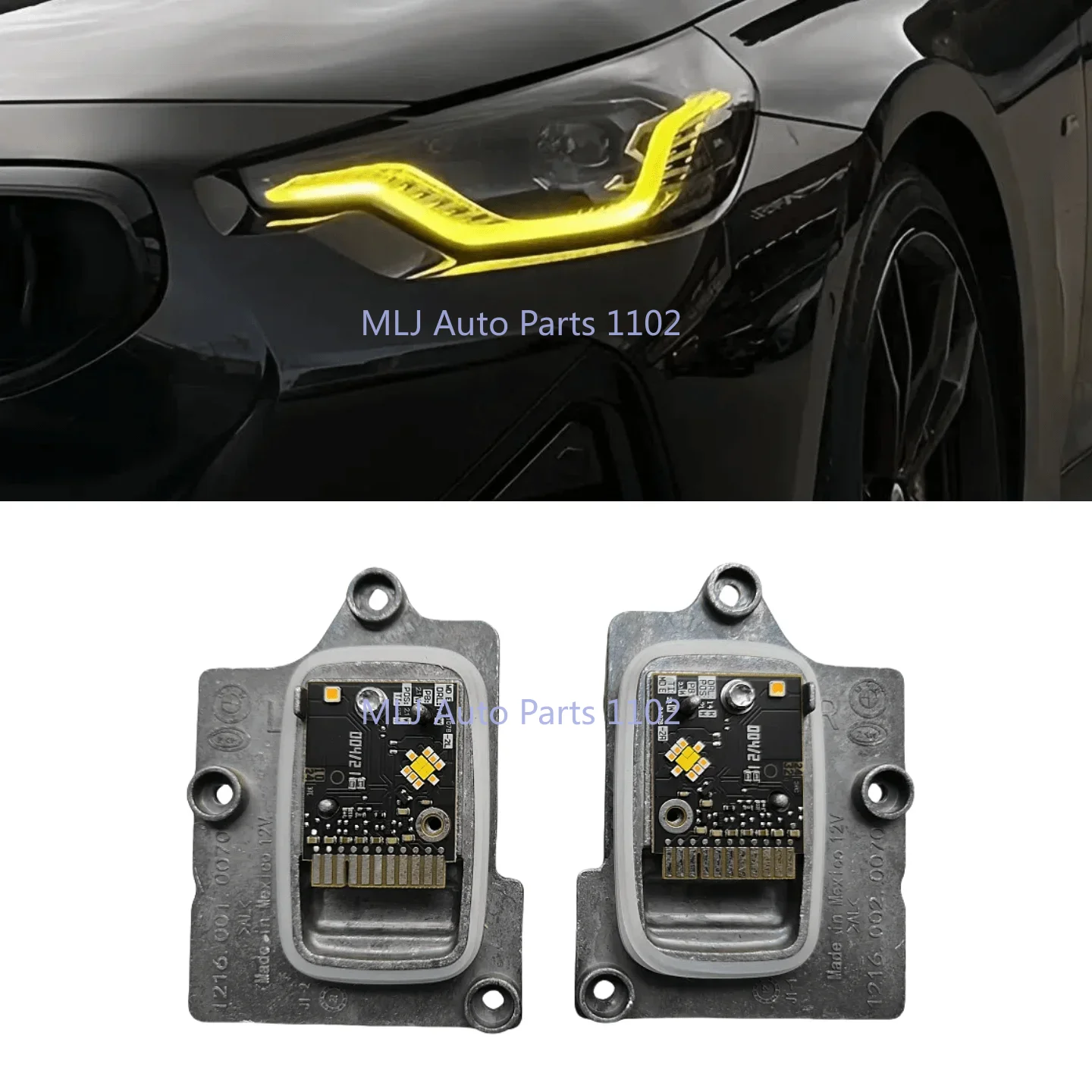 Headlight Daytime Running Light Yellow 63115A043C6 63115A043C6 Angel Eye DRL Module For 2022 2023 BMW G42 G87 M240i M2 LCI5