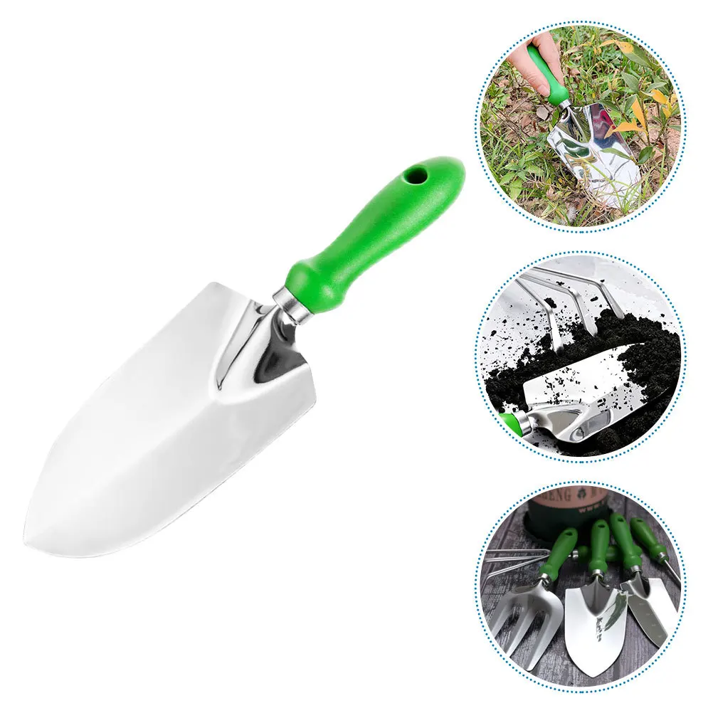 Iron Gardening Shovel Small Durable Portable Garden Trowel Planting Tool Ergonomic Handle Rust Resistant Spades for Gardening