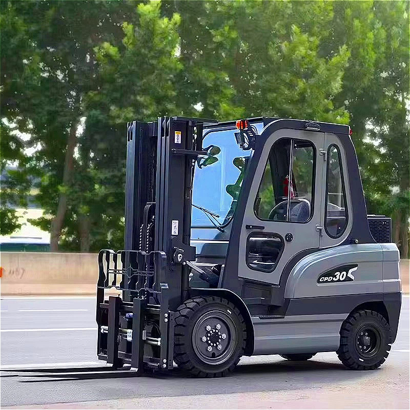 Port Logistics 4 Wheel Electric Forklift for Container Yard Heavy Cargo Handling Steel Coil Transport Customized  High Quality