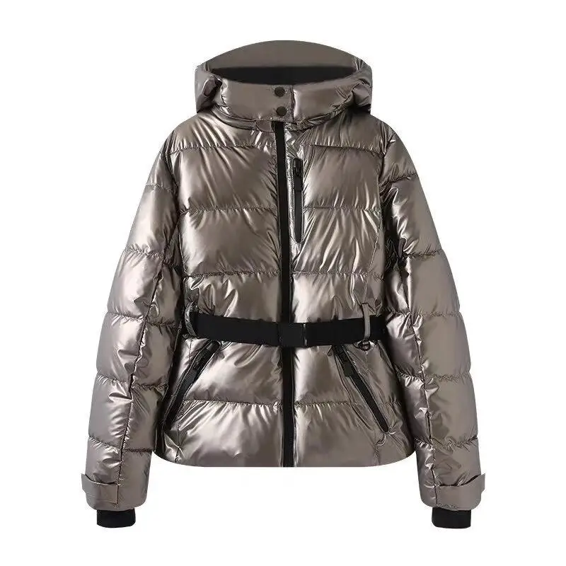 Fashion Simple and Versatile Waist Hooded Cotton Jacket Winter New Women's Cotton Padded Parka Women Stylish