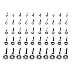 10PCS Fishing Rod Guides Kit 2mm to 6.8mm 5 Sizes Circle Pole Repair Building Fishing Rod Tool Gear Access