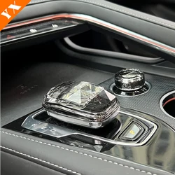 For Geely Zeekr 001 2021-2023 Rhinestone Look Trim Car Gear Shift Handle Knob Frame Cover Styling Accessories