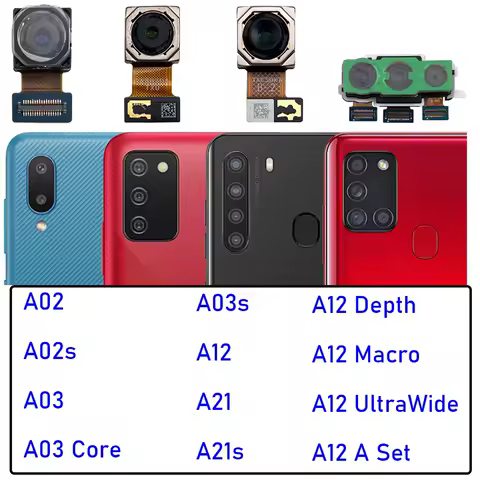 NEW Tested Rear Big Back Camera Module Flex Cable Replacement Repair Parts For Samsung A02 A02S A03 Core A03S A12 A21 A21S