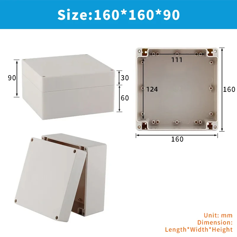 OMCH F-Serie IP66 Kunststoff ABS Outdoor Wasserdichte Elektrische Anschlussdose Schraubkabel Anpassbare Wasserdichte Kabelverbindungsdose