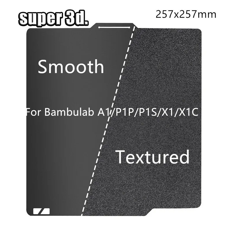 Build Plate For Bambu Lab X1 P1P A1 Bed PEI Sheet Smooth Pei Textured Pei Sheet 257x257 Bamboo Lab X1c Bambulabs P1s A1 Plate