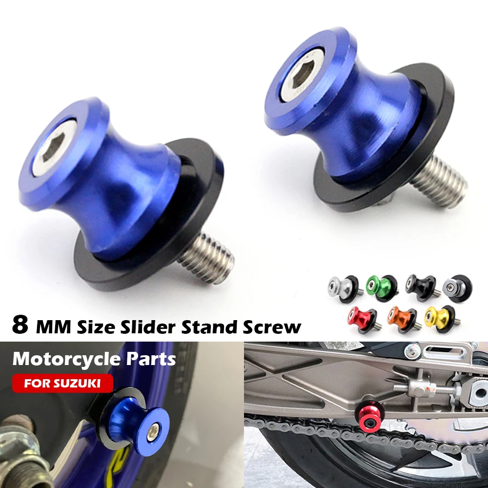 For Suzuki V-Strom 250 1050 XT V Strom 650 VStrom 800DE DL650 DL100 Motorcycle 8MM Swingarm Spools Slider Stand Screws Protector