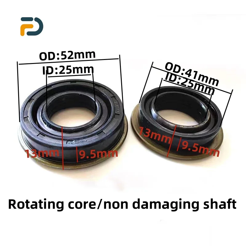 

Iron Shell Shaft Oil Seal 25*41*9.5mm/25*52*9.5mm Micro Tiller Accessories Anti Mud And Water Seal 500 Type 900 Type