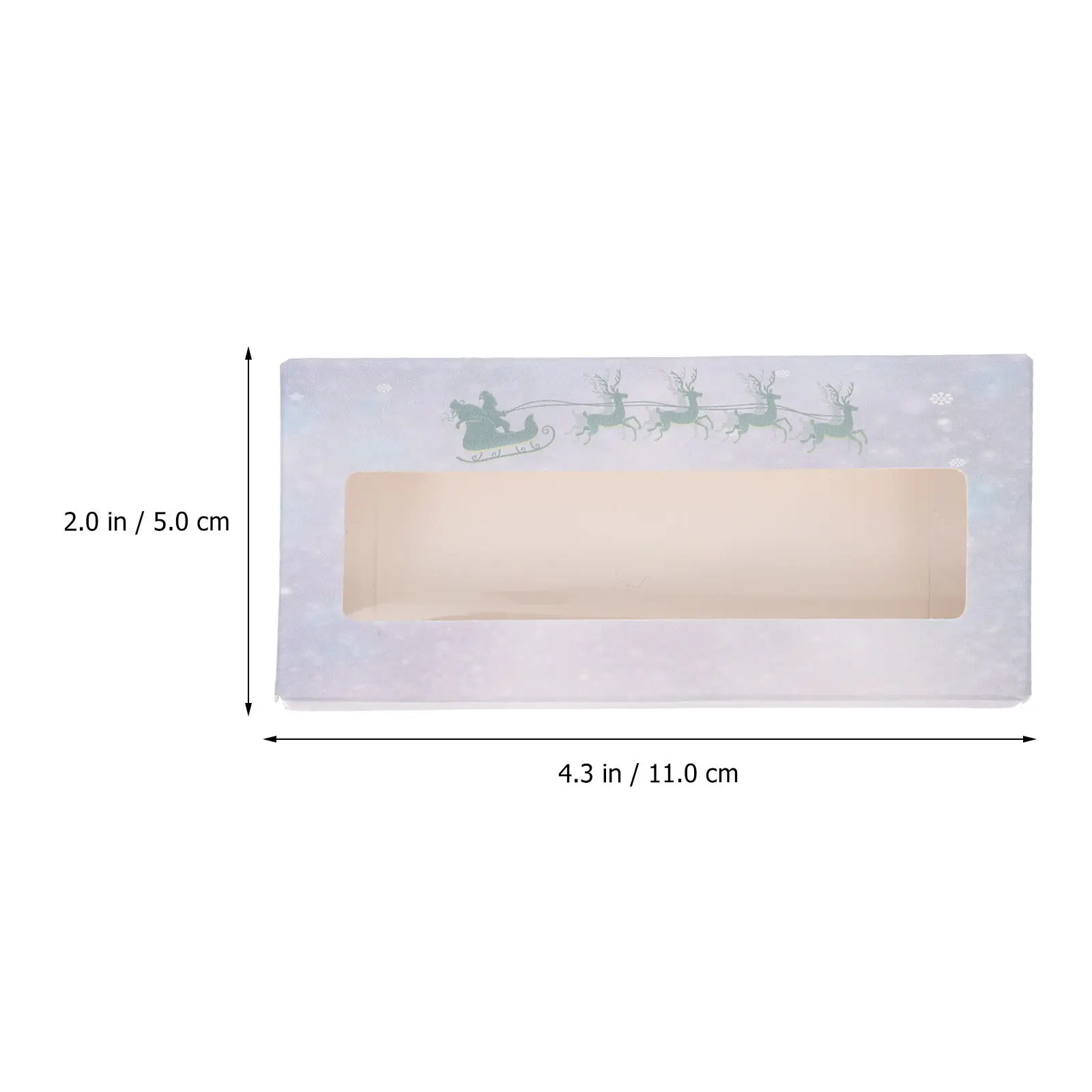25Pcs Christmas False Lash Boxes Portable Paper Eyelash Organizer Xmas Storage Case Cute Lightweight Eyelash Holder