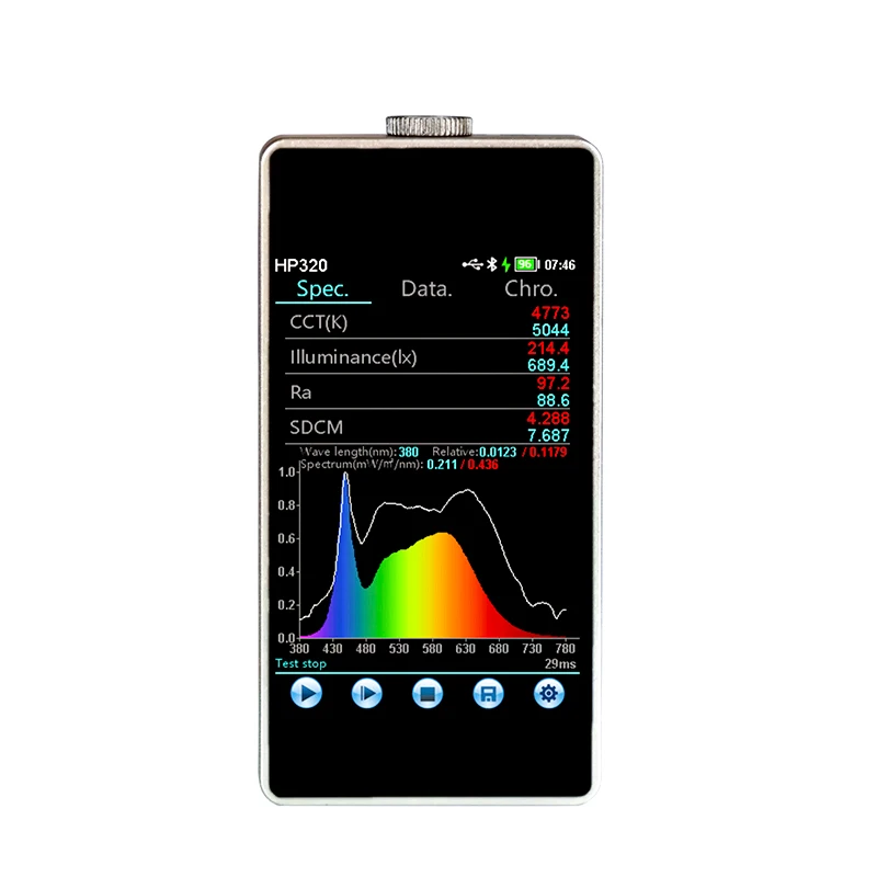 Hot Sale HP320 380-780nm Portable Spectrometer DUOTONE CLOUD Spectral Illuminance Meter