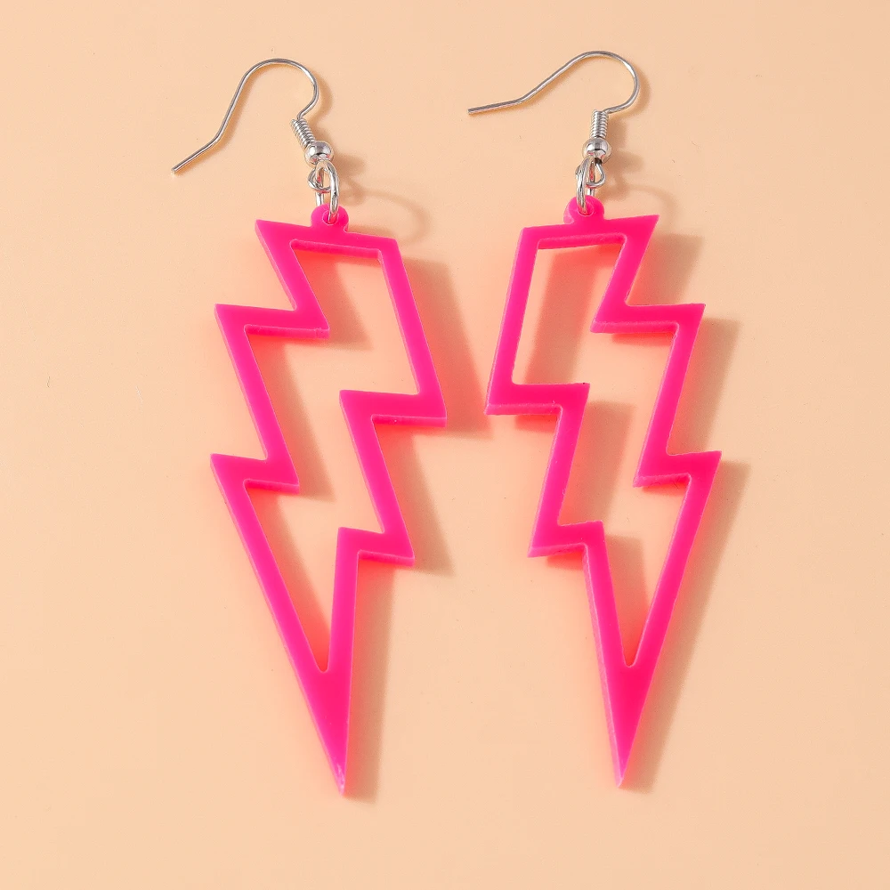 Aihua Bunte Blitz Liebe Regenbogen Ohrringe Für Frauen Schöne Acryl Sommer Urlaub Party Schmuck Geschenke – Detail 17