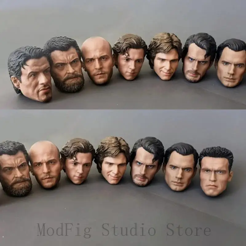In Stock 1/6 Scale Arnold Schwarzenegger Tom Holland Various Handsome Head Sculpt Model Carving For 12inch Male Action Figure