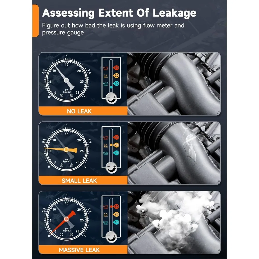 ST203 Rookmachine Automotive Lekdetector, Auto-emissie EVAP Diagnostische Rookmachine Lektester met ingebouwde luchtpomp