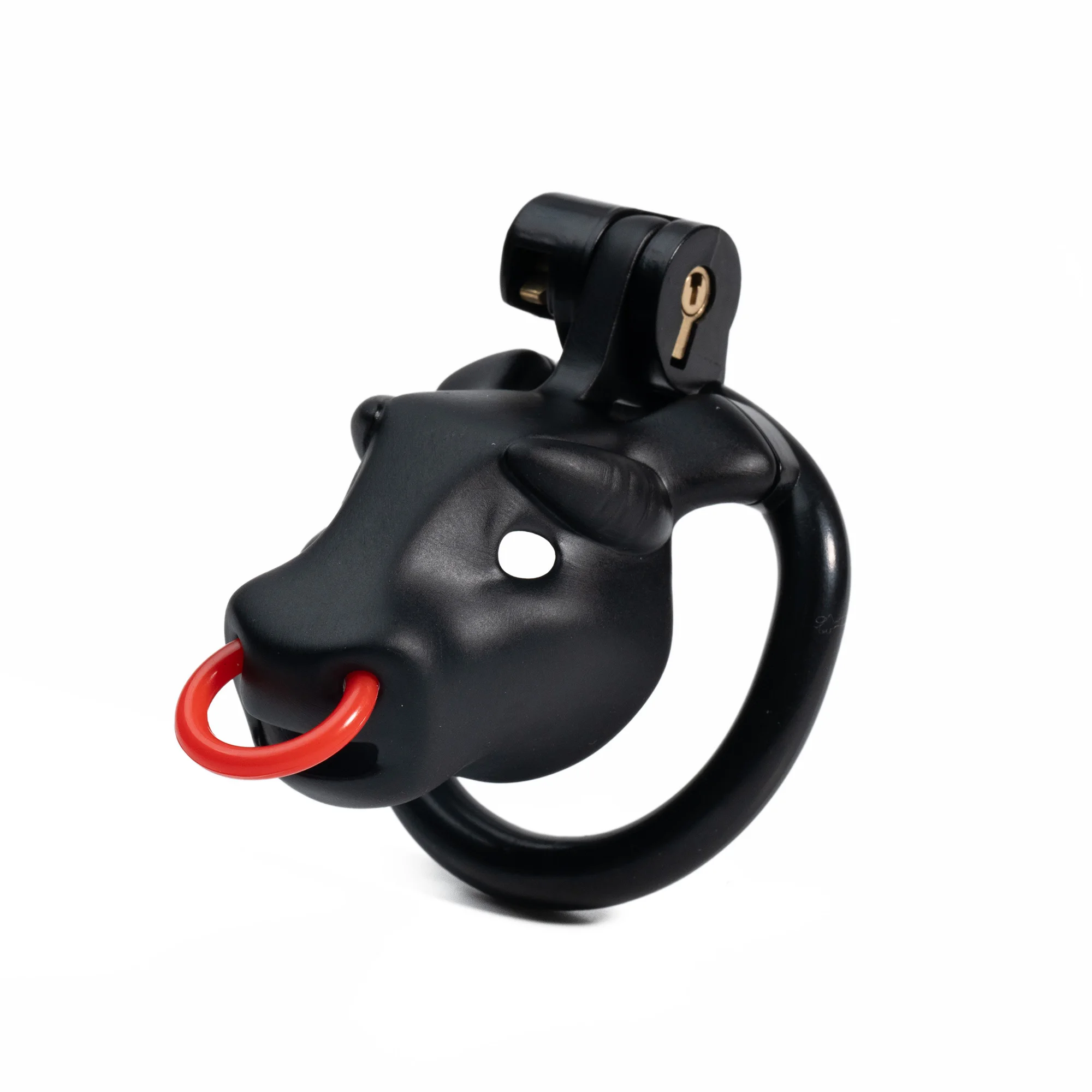 Cow Chastity Lock, Traction Chastity Lock, Male Lower Body Restraint, SM Dog Collar Chastity Device view 3