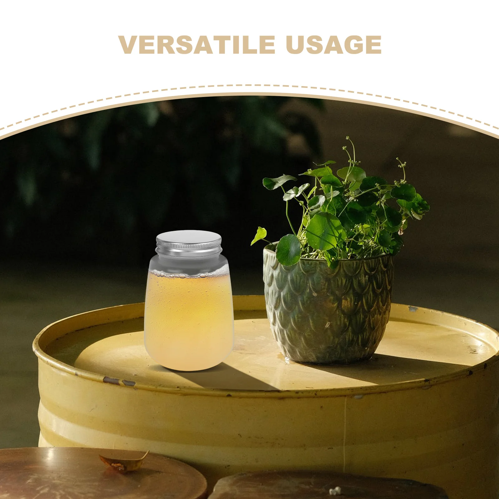 10 Pcs Milk Tea Cup Small Container Coffee Mug Light Trailer Lights Waterproof PP Hot Drink Plastic Bottles Cups with Lid