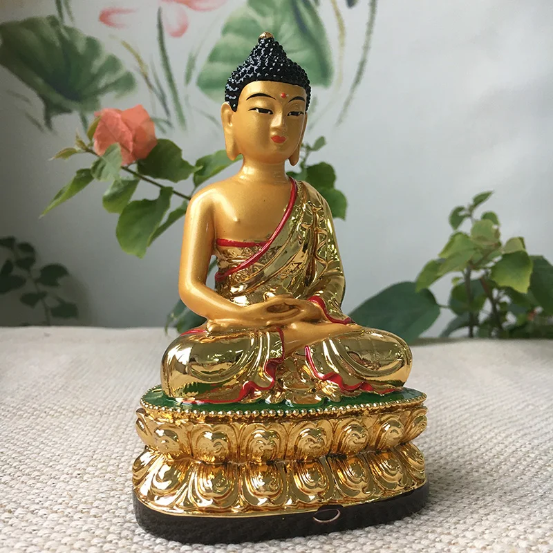 Amitabha Buddha Statue Tibetan Secret Sect Buddha Statue Amitabha  Five sided Buddha Resin Plating Religious Articles