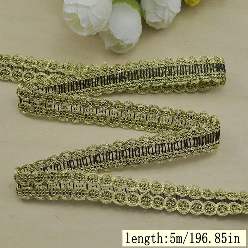 5 метров/16,4 фута в каждой упаковке, новое кружево с аксессуарами для одежды, шитье своими руками, изделия ручной работы, занавеска для свадебного платья, загнутый край, кружево в форме бисера