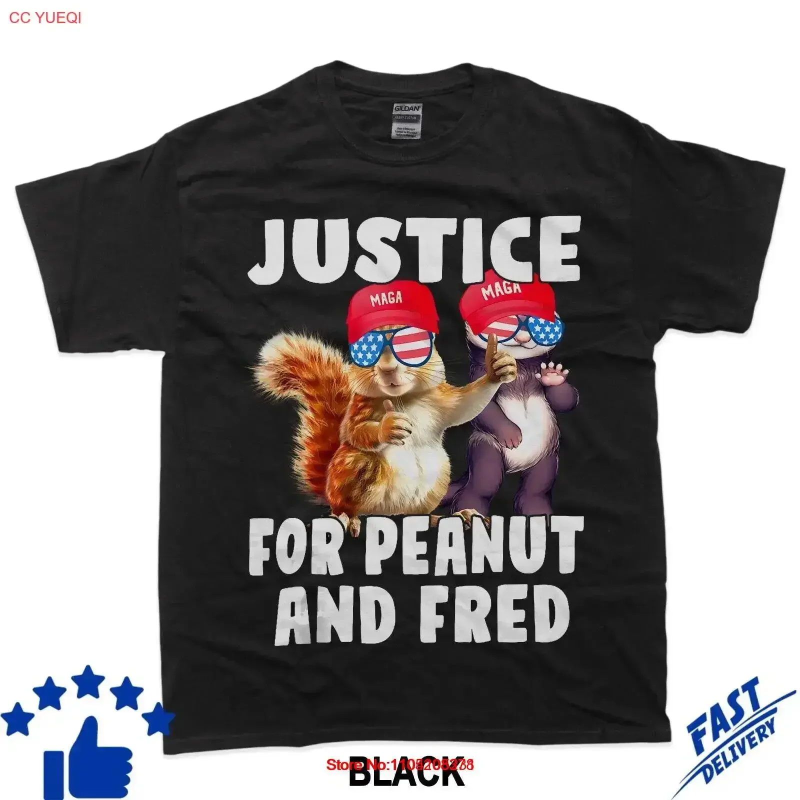 Justice For Peanut and Fred Squirrel Raccoon T Shirt vintage Washed homme Top For Everyday Wear Stylish streetwear Comfortable