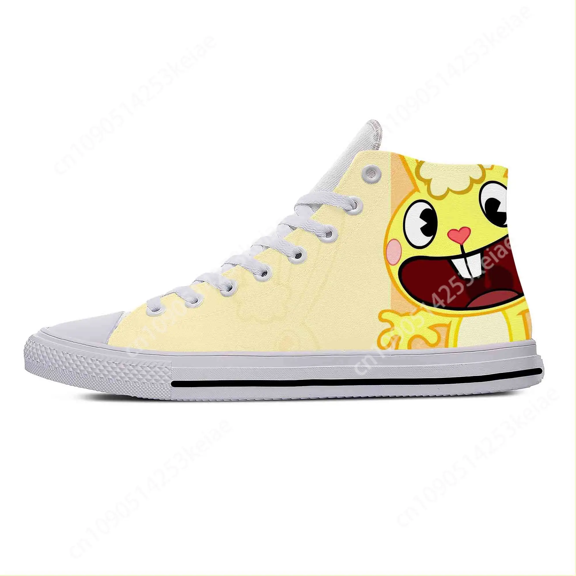 Anime Cartoon Manga Happy Tree Friends Cool Casual Shoes High Top Lightweight Summer Board Shoes Breathable Men Women Sneakers