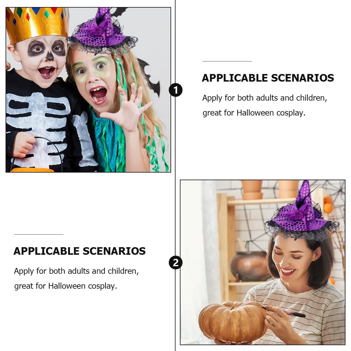 

Головной убор ведьмы на Хэллоуин, шляпа, головной убор для Хэллоуина, аксессуар для костюма для косплея, маскарадный декор для взрослых