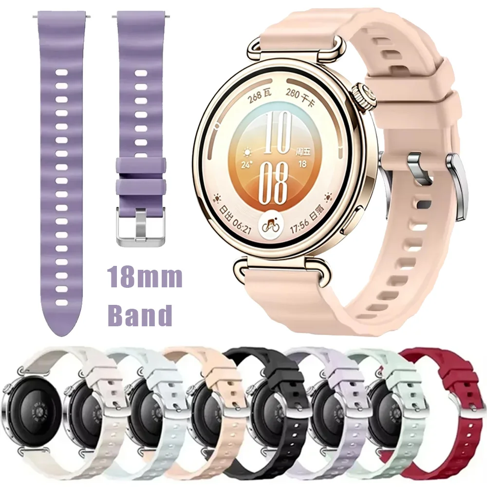 18mm Sport-Silikonarmband für Huawei Watch GT7-6-5-4 41mm Smartwatch-Gürtel Correa für Huawei GT5 Pro 42mm 5 42mm Band Zubehör
