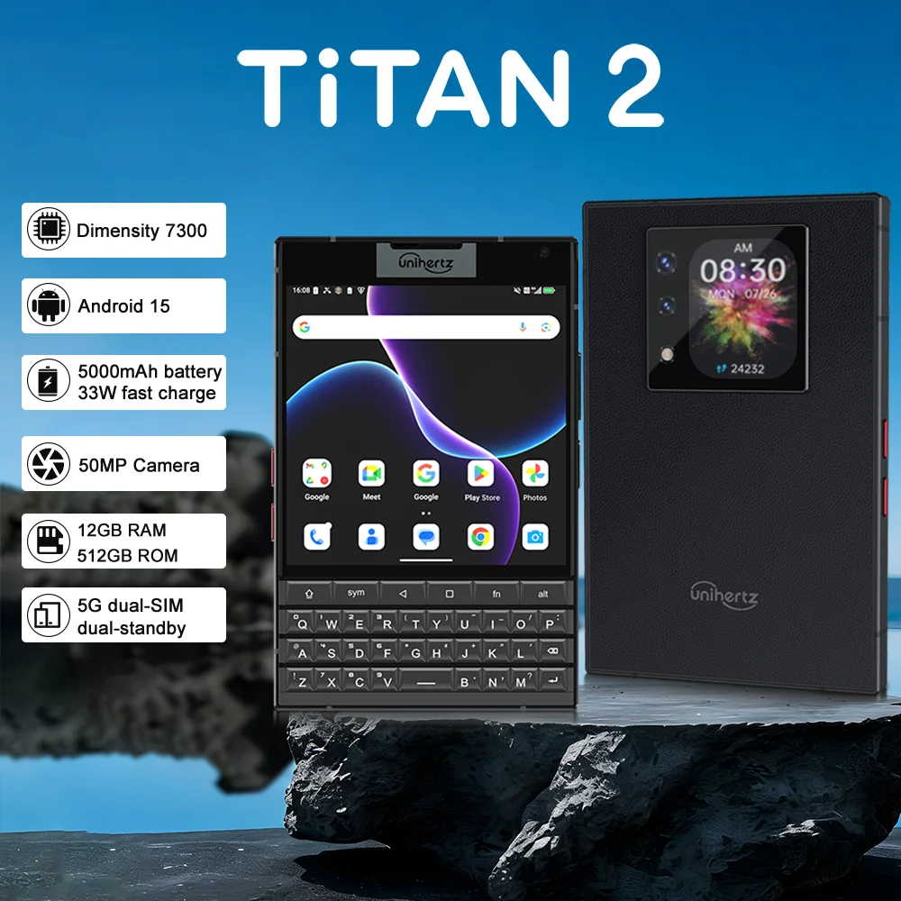 Unihertz Titan 2 Smartphone with Physical Keyboard 5G 512GB 12GB