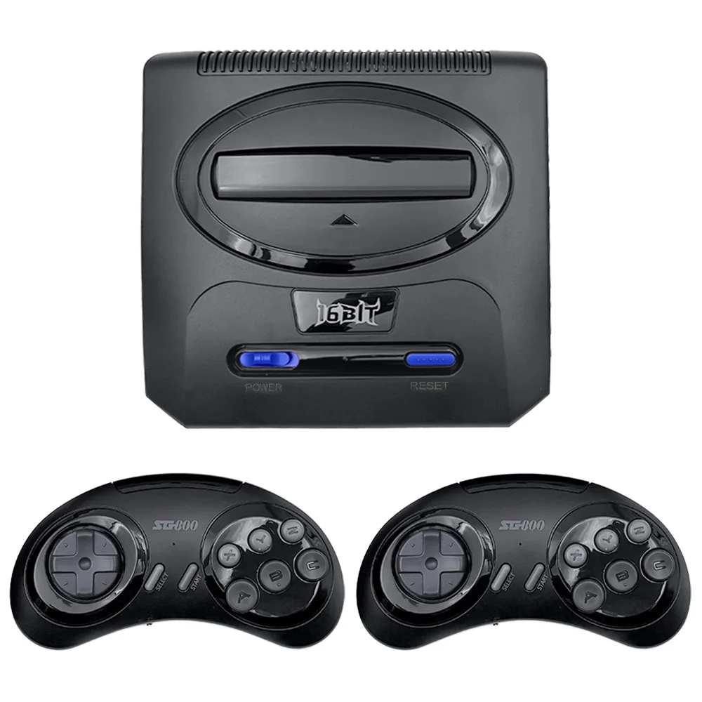 16-Bit Retro-TV-Spielkonsole HD-Ausgang Plug&Play für Mega Drive mit 2 SG800 Kabellosen Controllern Speicher- und Ladefunktion für Monitor