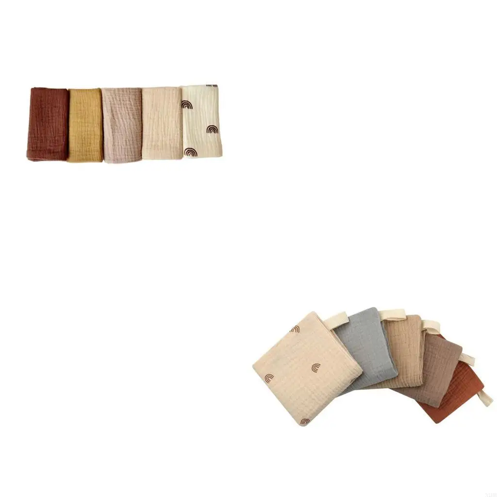 

5Pcs Multipurpose Facecloth Baby Square Towel Bath Towel 4-Layer Handkerchief