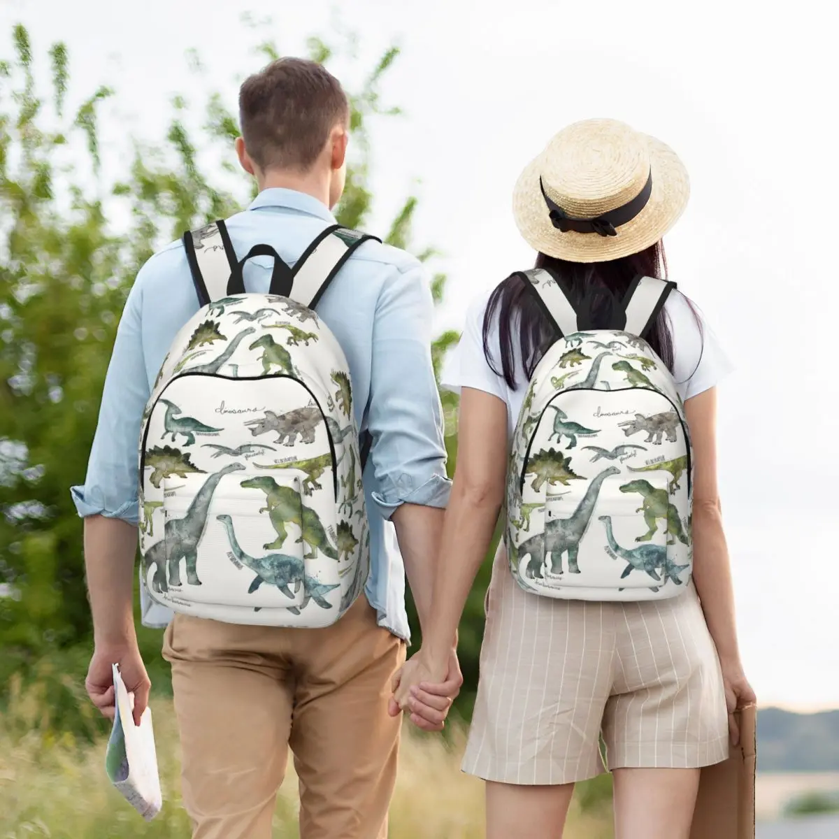 Mochila Jurássica para Homens e Mulheres, Dinossauros, Dinossauros, Vida Selvagem, Mochila Legal, Esportes, Estudante, Negócios, Laptop, Computador, Bolsas de Lona