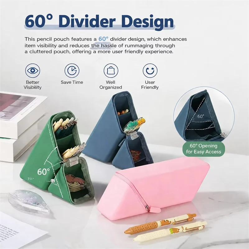 Stylish Silicone Pen Holder-Foldable Desktop Organizer for Office & Study,Multi-Purpose Stationery Cup,Perfect Gift for Students