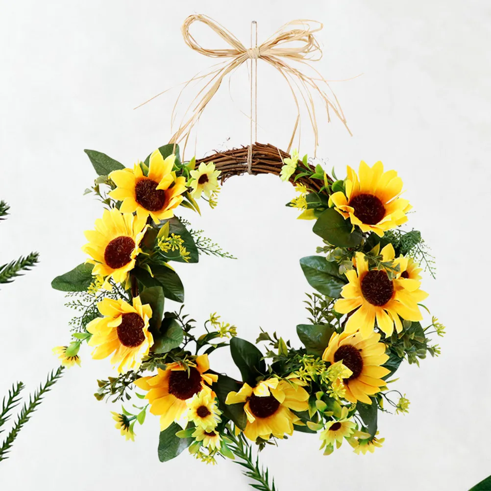 

Realistic Sunflower Hanging Garland Wall Hanging Decoration for Wedding Home Party Festival Christmas Backdrop Door Wall Ceiling