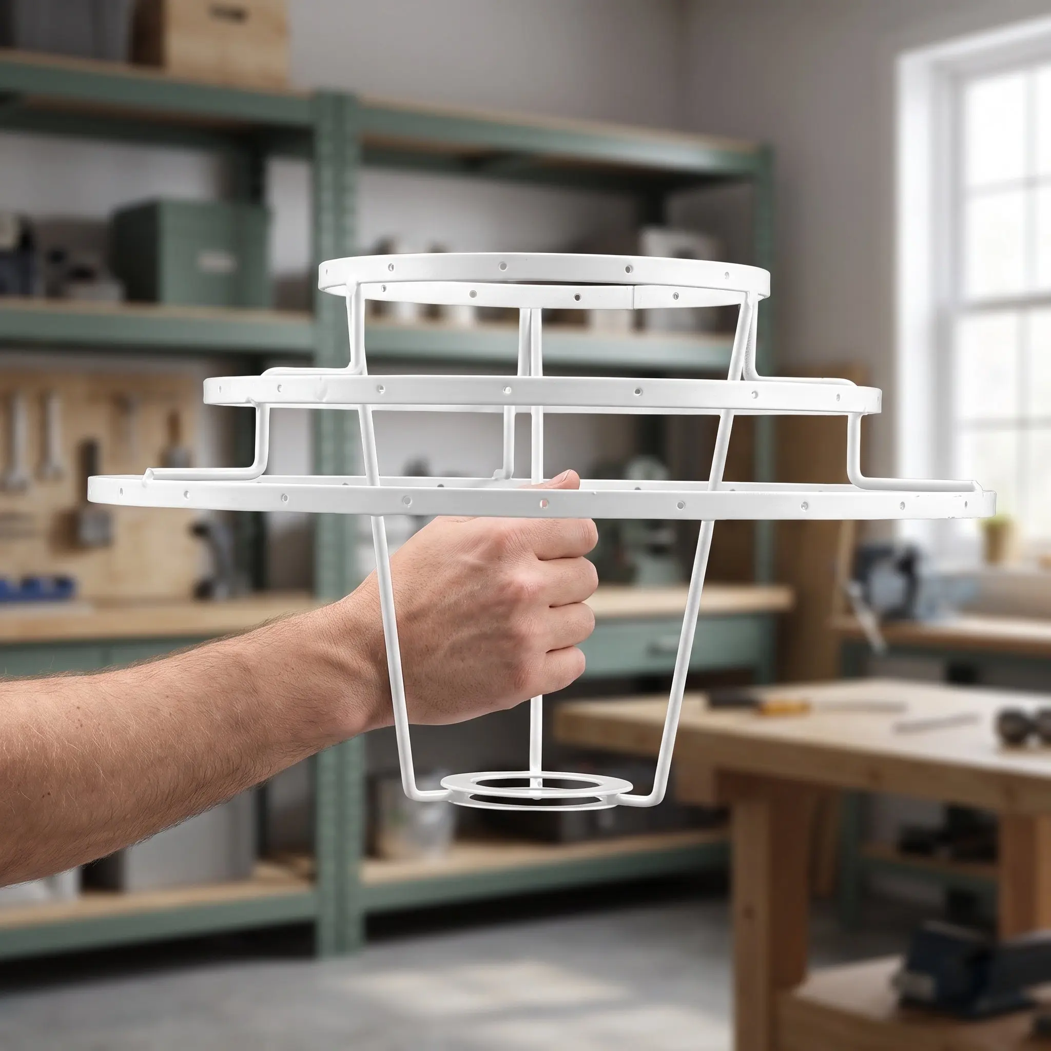 DIY Metal Lamp Shade Cage Frame 4.2cm Vintage Iron Wire Lampshade Pendant Lamp Holder Chandelier Replacement Iron Lampshade