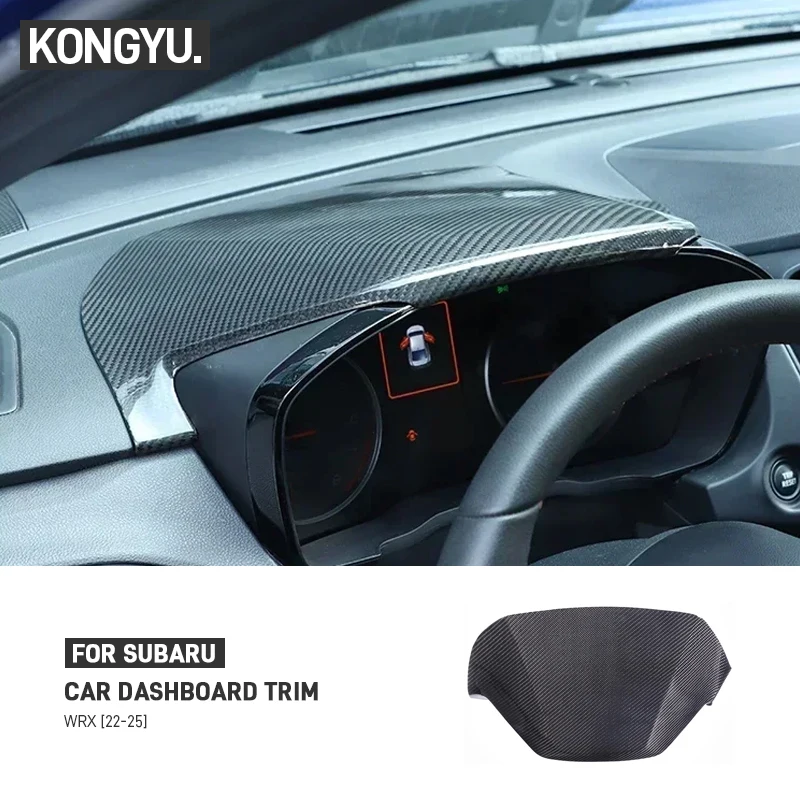 For Subaru WRX VB 2022-2025 Real Carbon Fiber Car Dashboard Speedometer Upper Panel Trim Cover Sticker Decorative Accessories
